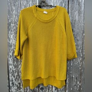 Mote mustard Yellow Women's pullover Sweater Sz Large *580
